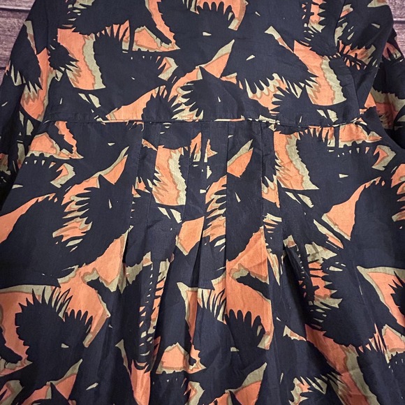 Antik Batik Anthropologie Danube Dress Orange Long Sleeve 100% Silk SZ M/40 - Picture 15 of 15